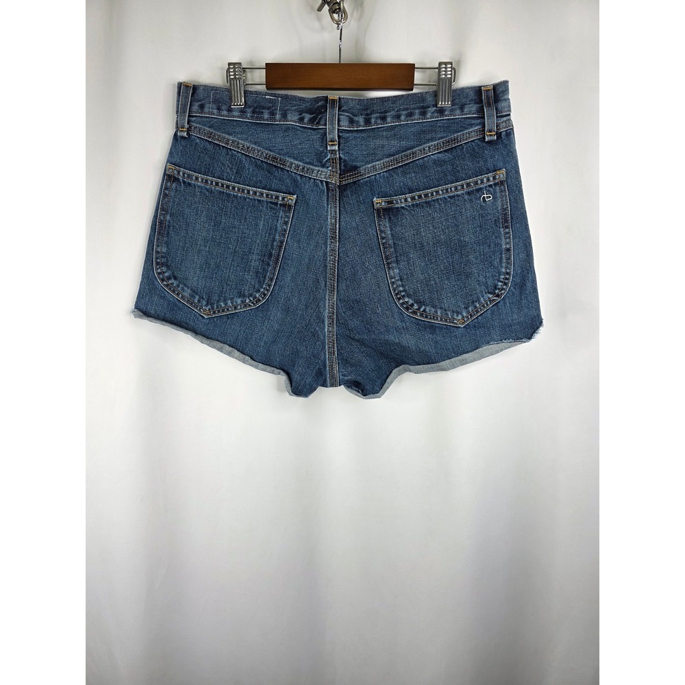 Rag & Bone Denim Shorts Womens 30 Blue Cotton Cutoff High Rise Cha Cha Room Boho - Picture 6 of 12